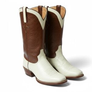VINTAGE LUCCHESE SAN ANTONIO TWO TONE DANCEHALL RANCH HAND RODEO BOOTS Womens 7B